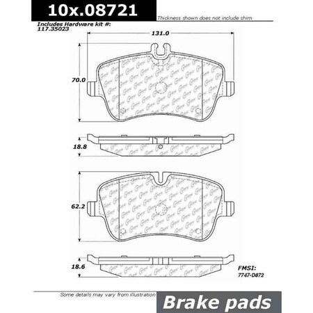 Oe Formula Brake Pad W/Hardware,100.08721